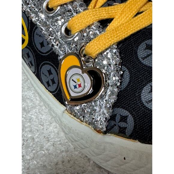 Bradford Exchange 2019 Pittsburg Steelers Canvas Tennis Shoes Size 5 - Picture 7 of 7